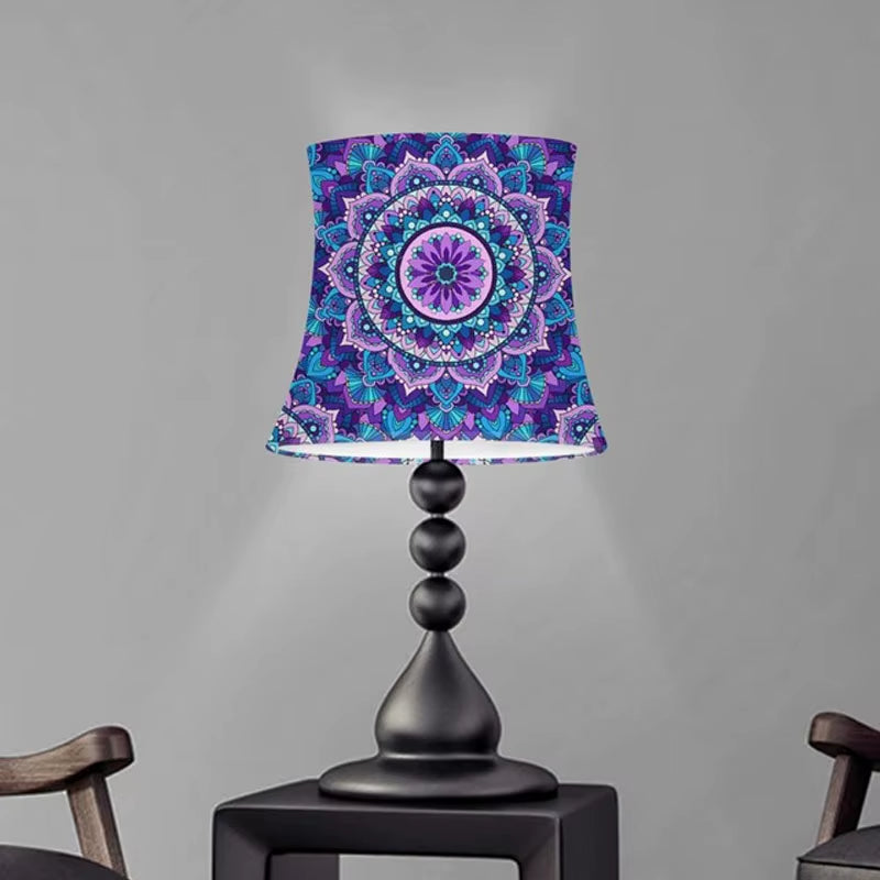 Washable Lamp Shade Cover Fabric Colorful Flower Floral Lamp Shades Table Lamp Cylindrical Lampshade Nordic Modern Lamp Cover