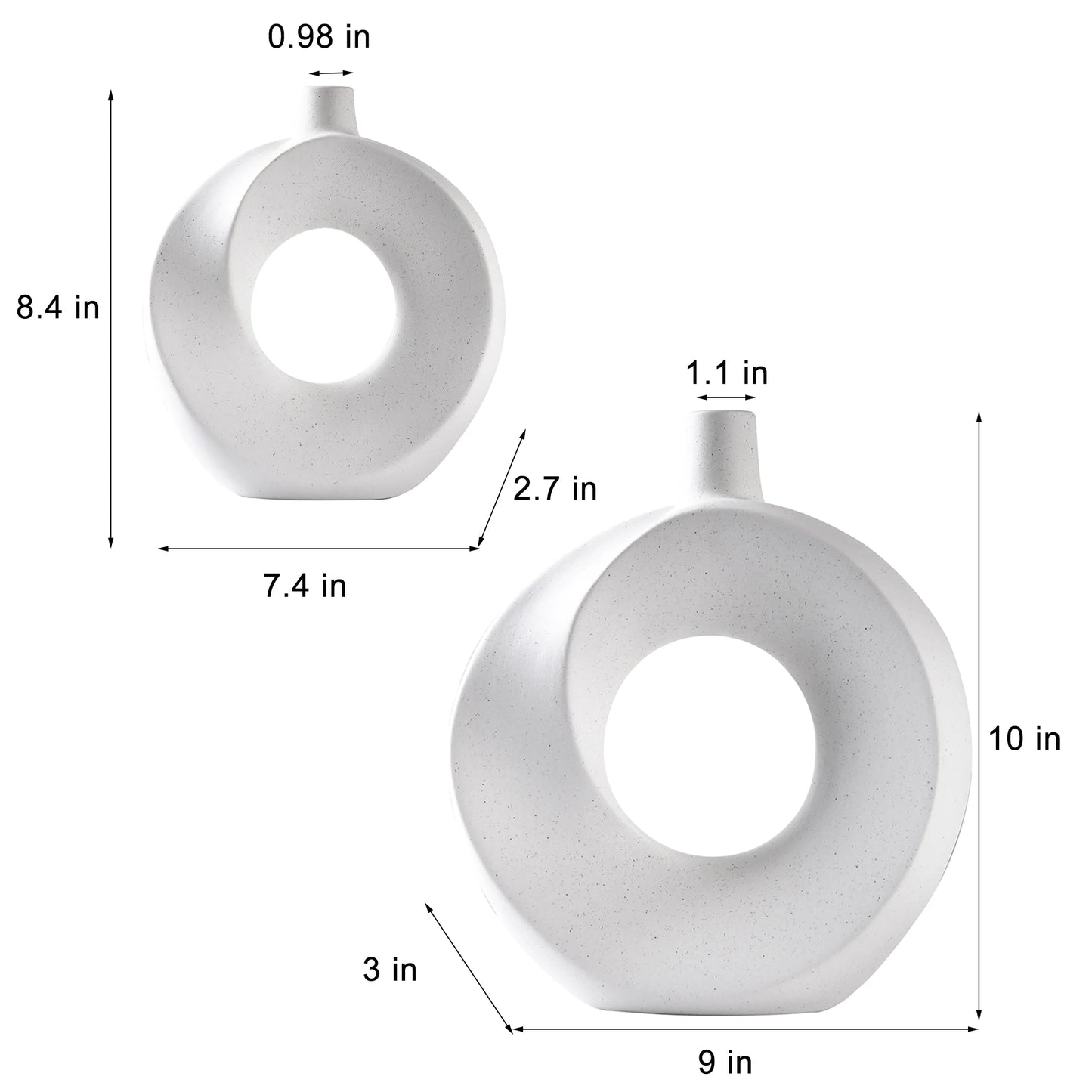 Ceramic Vase Set 2 for Modern Home Decor