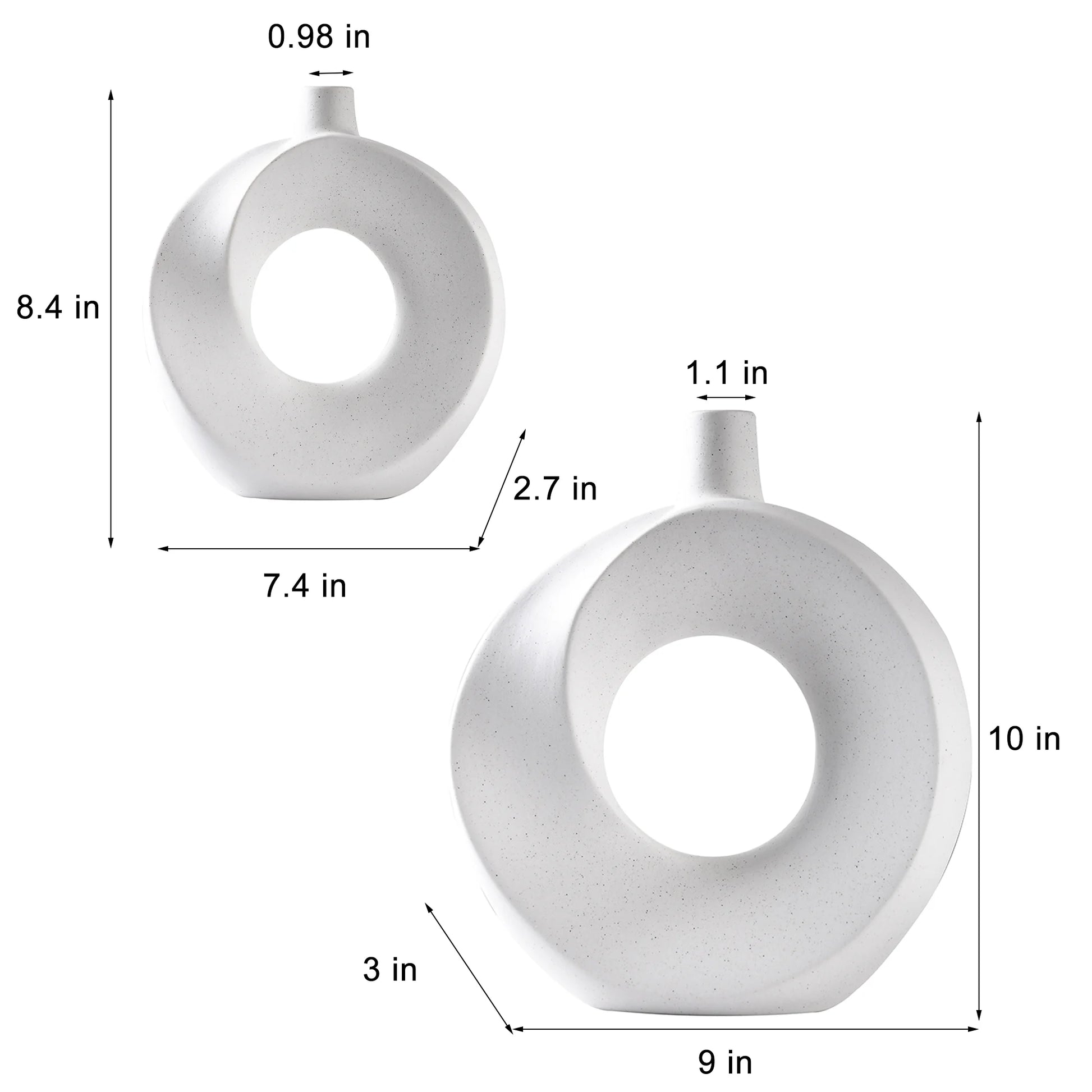 Ceramic Vase Set 2 for Modern Home Decor