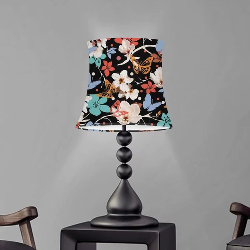 Washable Lamp Shade Cover Fabric Colorful Flower Floral Lamp Shades Table Lamp Cylindrical Lampshade Nordic Modern Lamp Cover
