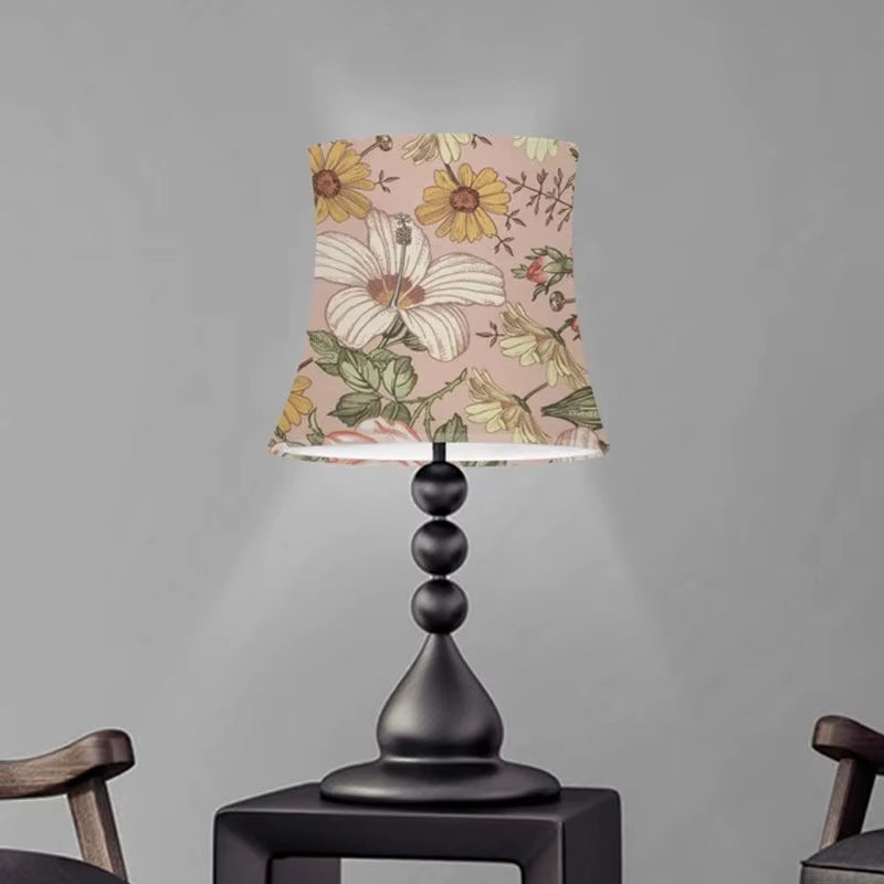 Washable Lamp Shade Cover Fabric Colorful Flower Floral Lamp Shades Table Lamp Cylindrical Lampshade Nordic Modern Lamp Cover