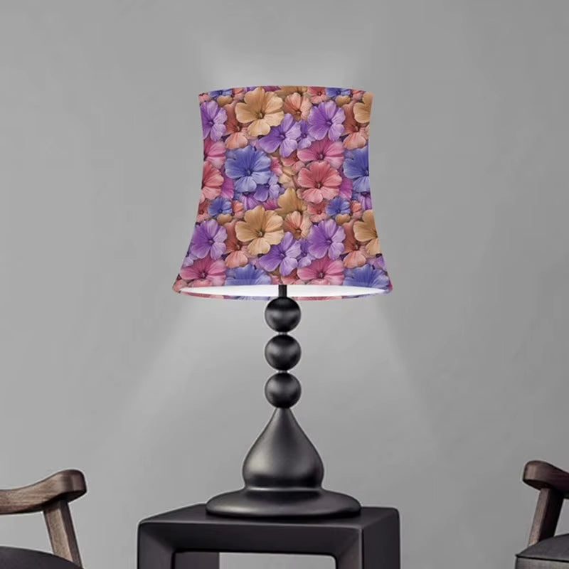 Washable Lamp Shade Cover Fabric Colorful Flower Floral Lamp Shades Table Lamp Cylindrical Lampshade Nordic Modern Lamp Cover