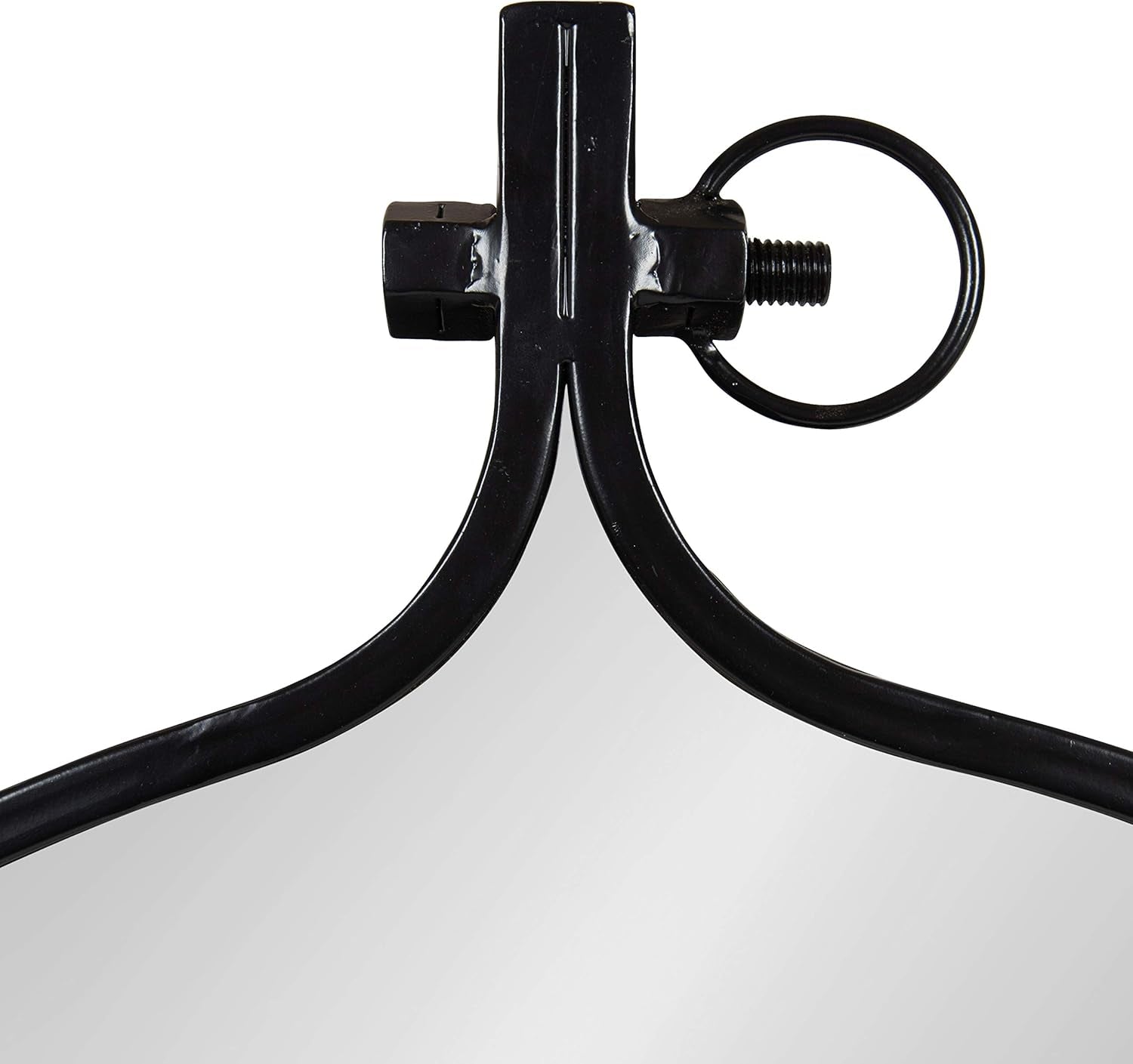 Yitro round Industrial Modern Metal Framed Wall Mirror, 23.5X28.5, Black