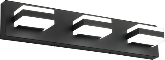 Black Bathroom Vanity Light Fixtures over Mirror LED Dimmable 3 Lights Bath Lighting Restroom Light Modern Vanity Lights for Bathroom Bath Lights