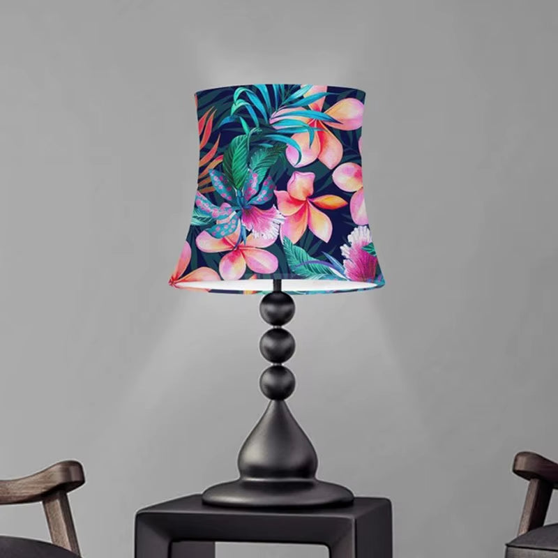 Washable Lamp Shade Cover Fabric Colorful Flower Floral Lamp Shades Table Lamp Cylindrical Lampshade Nordic Modern Lamp Cover